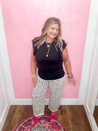 Leopard Luxe Barrel Jeans