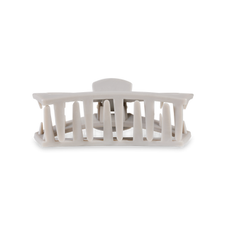 Open Silver Flames Small Hair Clip