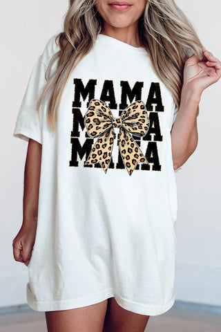 Mother's Day Leopard Bow Mama T-Shirt
