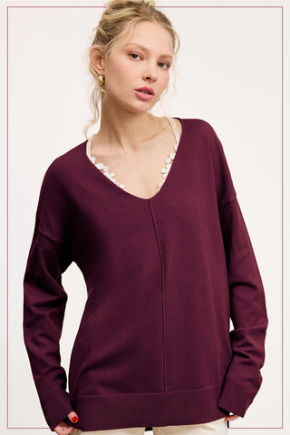 Marlee Sweater | Plum