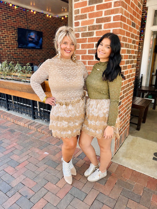 Lace & Grace Top | Tan