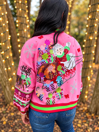 Queen Of Sparkles | Vintage Mrs. Claus Sleigh Sweatshirt