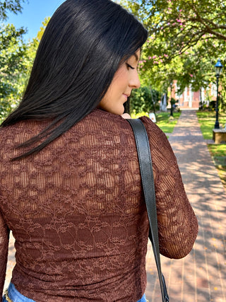 Lace & Grace Top | Brown