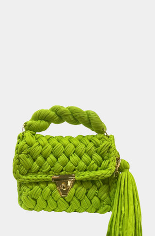 Montego Chartreuse Woven Bag