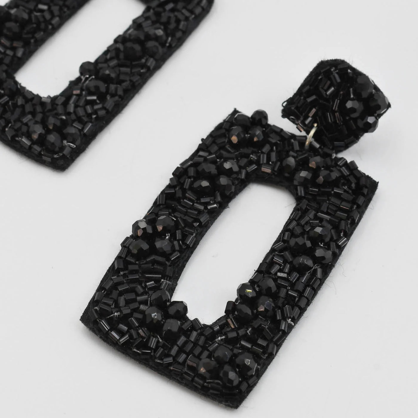 Black Penelope Beaded Earrings