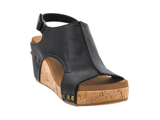 Corkys | Carley Smooth Black Wedge