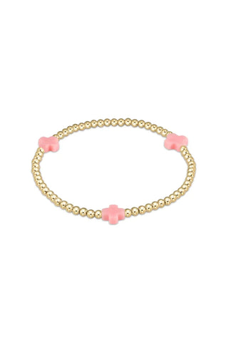 Signature Cross Color 3MM Gold Bracelets