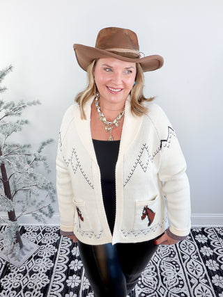 horse cardigan