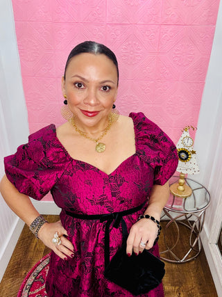 Holiday Blooms Dress | Magenta M Holiday Blooms Dress | Magenta M