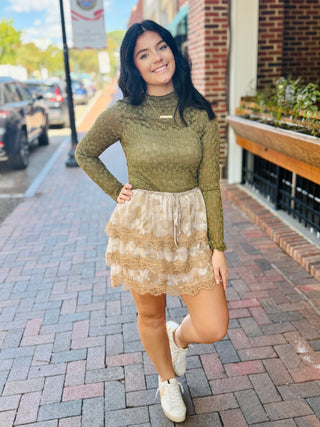 Lace & Grace Top | Olive