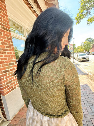 Lace & Grace Top | Olive