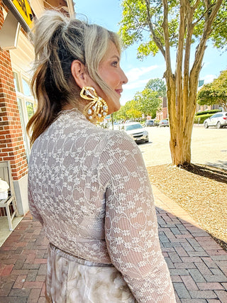 Lace & Grace Top | Tan