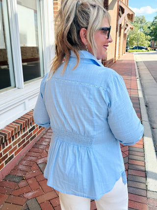 Whisper Blue Blouse