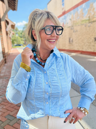 Whisper Blue Blouse