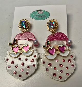Santa wearing sunglasses earrings