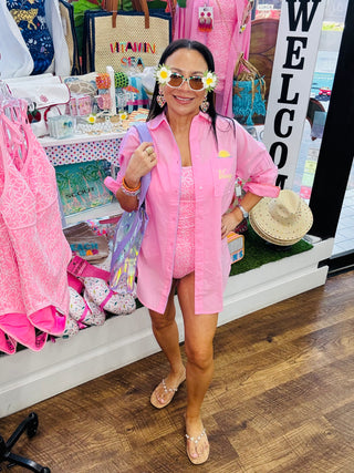 "VACAY" Cover-Up Shirt