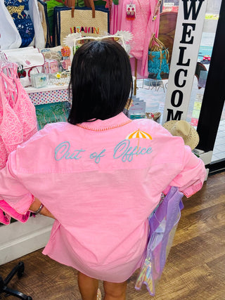 "VACAY" Cover-Up Shirt