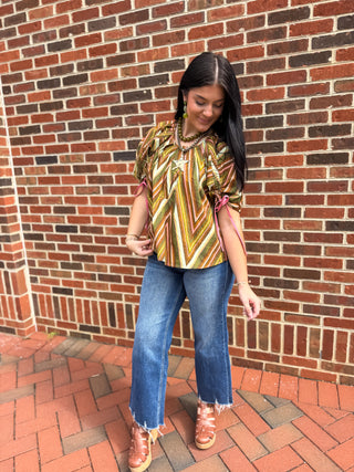 Camille Chevron Blouse