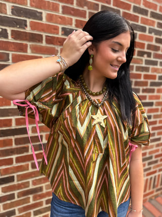 Camille Chevron Blouse