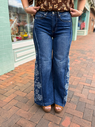 Saige | Bethany High Rise Wide Leg Jeans