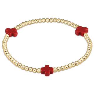 Signature Cross Color 3MM Gold Bracelets