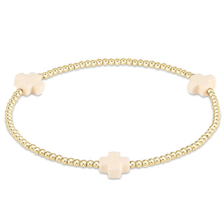 Signature Cross Color 3MM Gold Bracelets