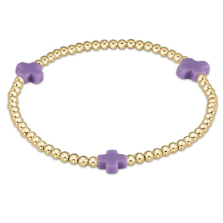 Signature Cross Color 3MM Gold Bracelets
