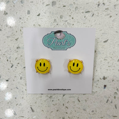 Happy Face Stud Earrings