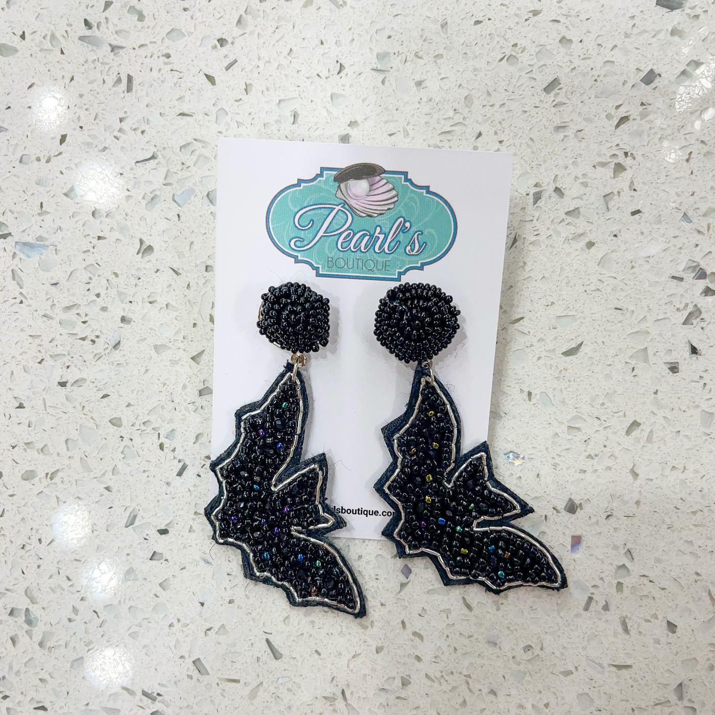 Beaded Bat Earrings