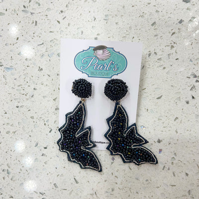 Beaded Bat Earrings