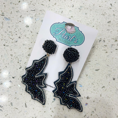 Beaded Bat Earrings