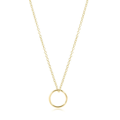 16" Necklace Gold - Halo Gold Charm