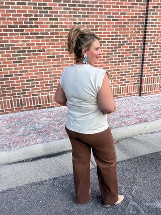 Refined Rise Pants | Brown