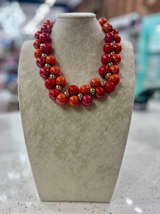 Double Take Cluster Beaded Necklace