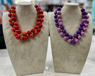 Double Take Cluster Beaded Necklace