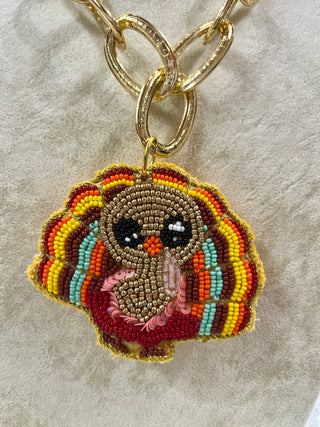 Velvet Turkey Pendant Necklaces
