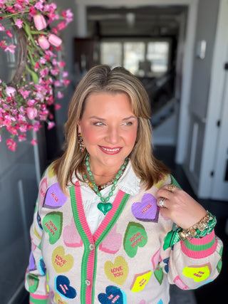 Sweetheart Candy Button Up Cardigan