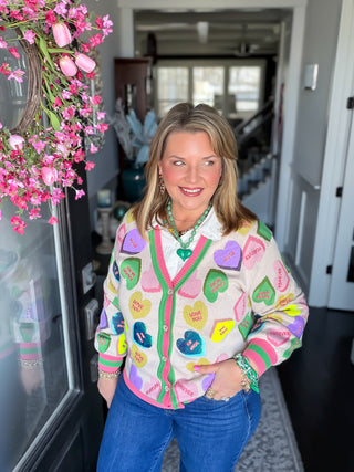 Sweetheart Candy Button Up Cardigan