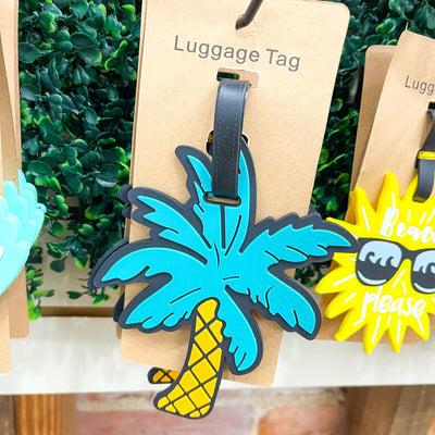 Palm Tree Luggage Tag