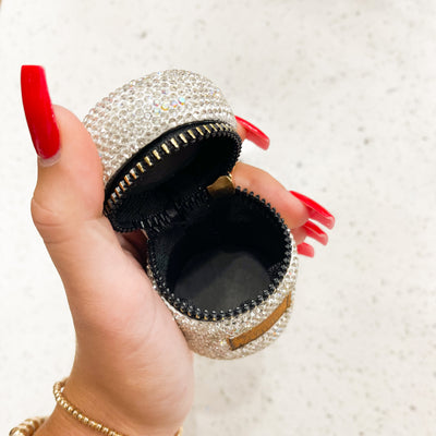 Silver Glitter Keychain