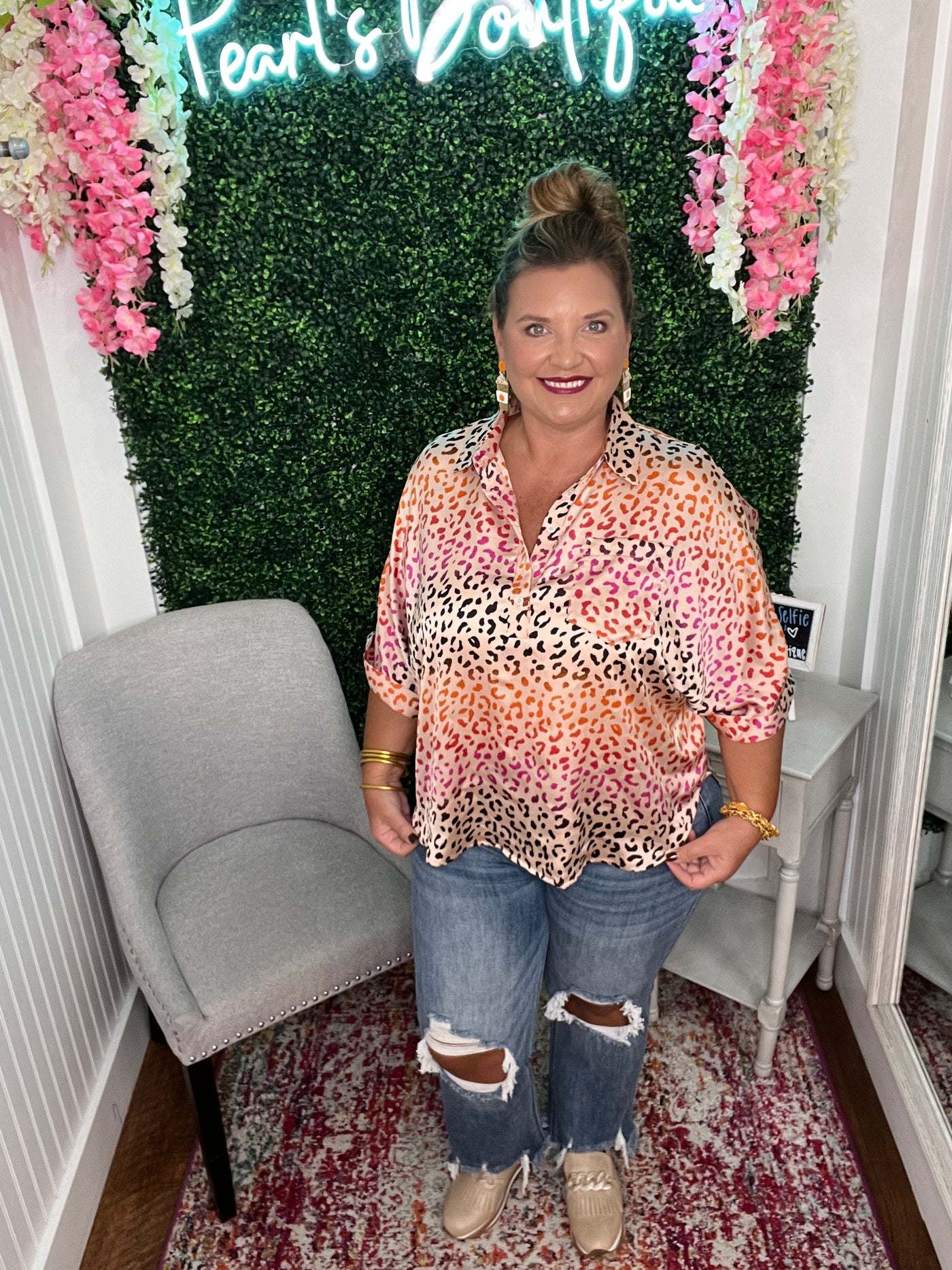 Autumn Leopard Blouse