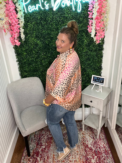 Autumn Leopard Blouse