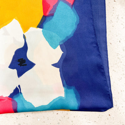Blue Abstract Print Scarf