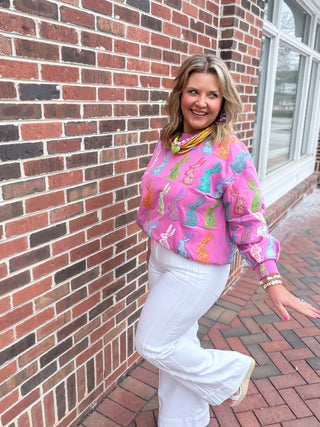 Luna Pintuck Mid-Rise Comfort Flare Jeans