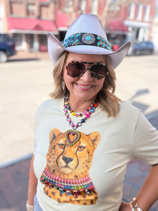 bejeweled tiger tee