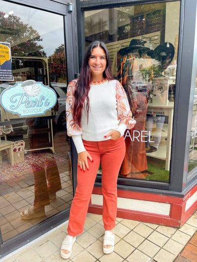 "Judy Blue " Aubrey Bootcut Terracotta Jeans