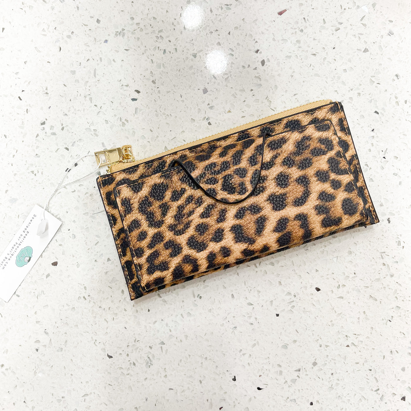 Leopard Print Wristlet/Wallet
