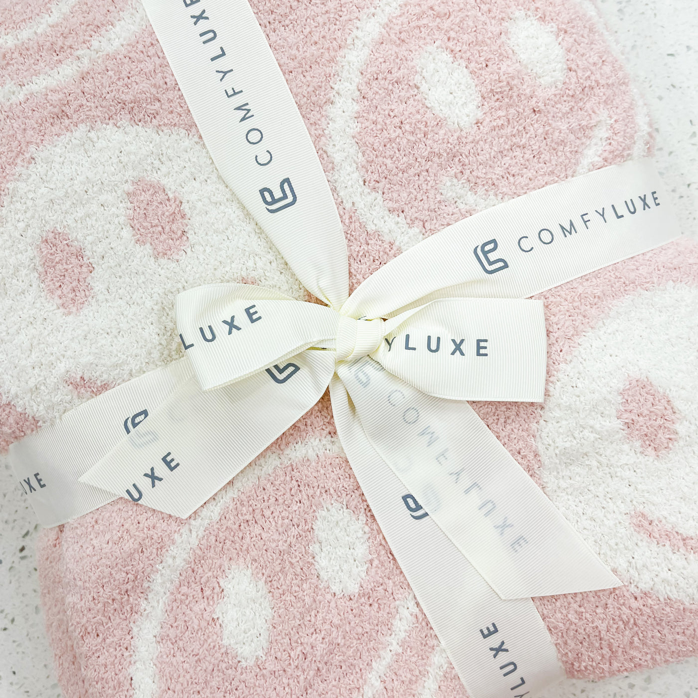 Light Pink Happy Face Cozy Blanket