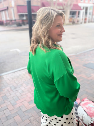Springtime Fling Scallop Top | Green