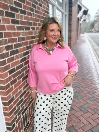 Springtime Fling Scallop Top | Pink